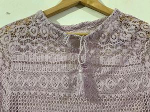 Pink Net Top