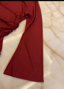 Burgundy Bell Sleeve Top