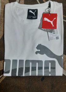 Puma White Graphic Tee