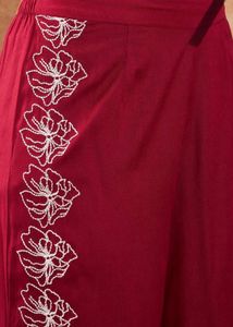 Maroon Embroidered Co-Ords Set