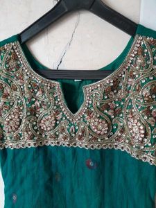 Elegant Green Anarkali Kurta