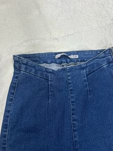 Navy Blue Jeggings W Chain