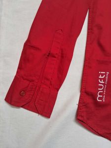 MUFTI Brand New Stylish Red Casual Shirt