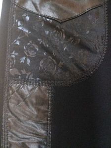Stylish Black Slim Fit Jeggings With Faux Leather