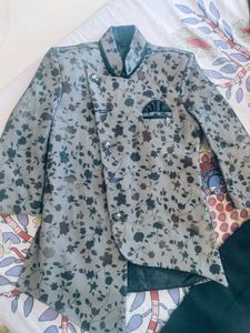 Boys Floral Print Sherwani