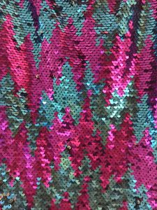 Sequins Top ( Silver and Blue-pink) Convertible