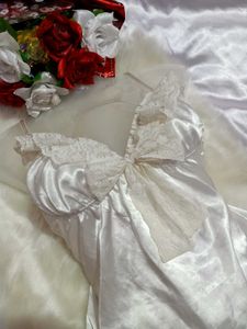 🌼Silky White Babydoll Lingerie 🌼