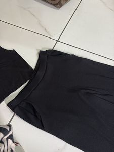 Black Crop Top &amp; Wide Leg Set