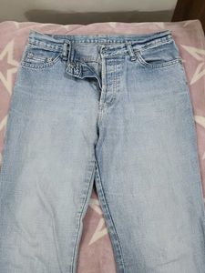 Light Wash Flared Denim Jeans