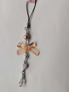 Coquette Bow Orange Phone Charm