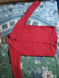 Red Color Cotton Shirt Used But Not Much