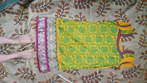 Yellow Printed Kurta