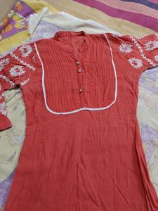 Casual Daily Wear Long Kurti Elbow Sleeves