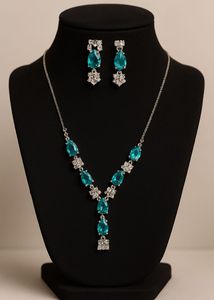 Blue Stone Necklace Set 🩵