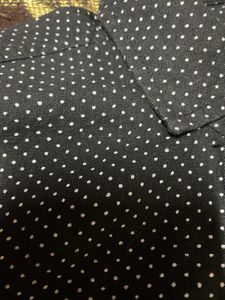 Black Shirt With White Small Dots All Over