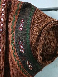 Brown Embellished Kurta