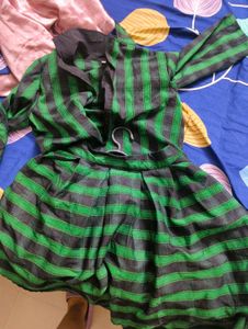 Green Plaid Two-Piece Set