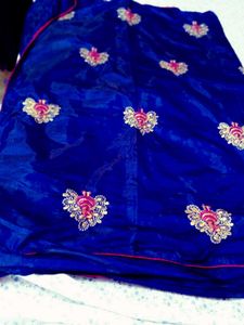 Elegant Embroidered  silk saree Blouse
