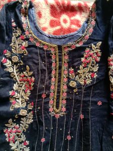 Suit Salwar With Pink Dupatta