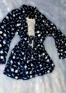 Floral Print Double Layered Top🌸✨