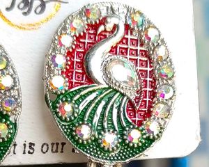 Peacock Styled Jumka - Silver