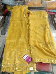 Elegant Mustard Yellow Salwar Kameez Set