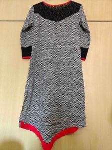 Chic Animal Print A Line Kurta