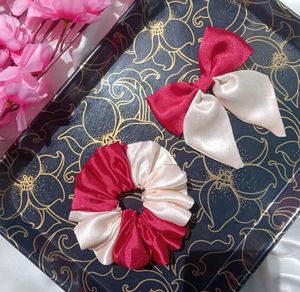 Combo Pack Scrunchie Nd Bow
