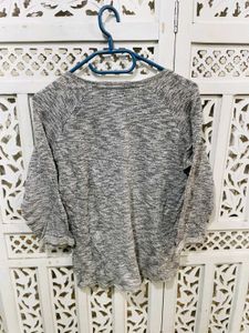 🎀Imported Gray Sleeve Top