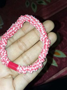 White Satin Scrunchie