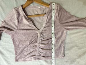 AERO Ribbed Cropped Long Sleeve Top