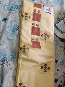 New Embroidery Unstitched Suit Set With Dupatta