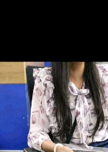 Floral Ruffle Tie Neck Top