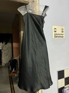Korean Silk Black Yk20 One Piece