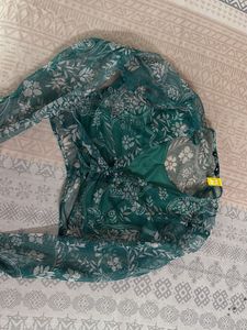 Green Floral Top & Cami Set