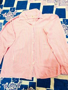 Zara Striped Pink Shirt