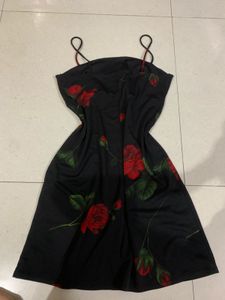 Rose Print Slip Dress