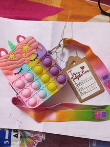 Unicorn Pop it Sling Bag For Kids