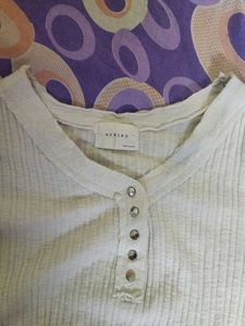 White Wollen Korean Pullover