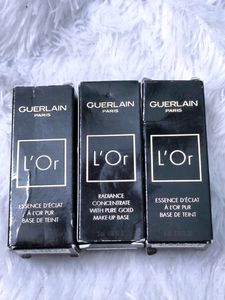 Pack Of 3 Guerlain 24k Pure Gold  Makeup Base