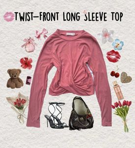 Twist-Front Long Sleeve Top🌷