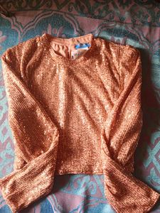 Blouse Partywear, Tshirt Heavy, Nude Color,