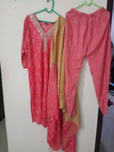 Pink Embroidered Kurta Set