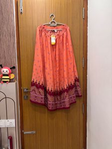 🆕 “Aurelia” peach Ethnic Skirt