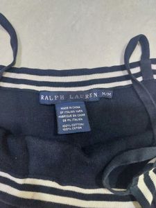 Ralph Lauren&#39;s Black Maxi Dress with White Trim