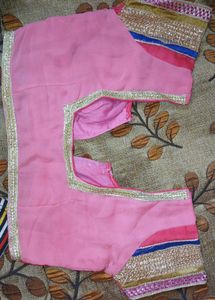 Pink Readymade Saree Blouse