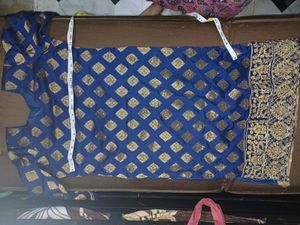 Elegant Blue &amp; Gold Kurta