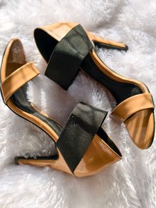 Nude &amp; Black Stiletto Heels