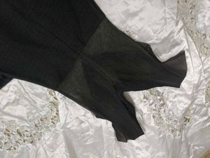 Elegant Black Slit Gown
