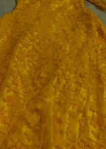 Golden Yellow Anarkali Dress &amp; Dupatta